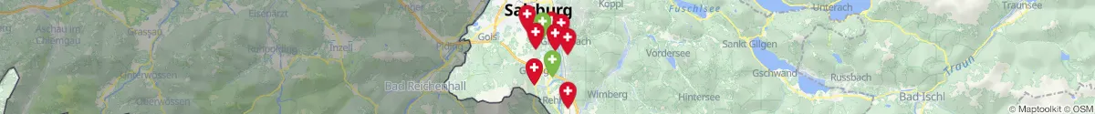 Kartenansicht für Apotheken-Notdienste in der Nähe von Grödig (Salzburg-Umgebung, Salzburg)